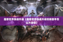 魔兽世界快速升级（魔兽世界快速升级攻略新手怎么升级快）