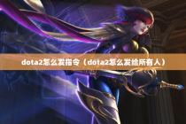 dota2怎么发指令（dota2怎么发给所有人）